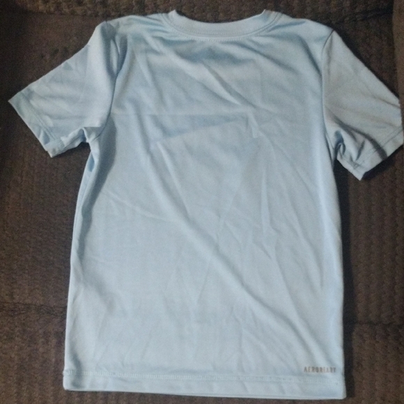 Adidas Kids Light Blue Logo Tee - Picture 6 of 7